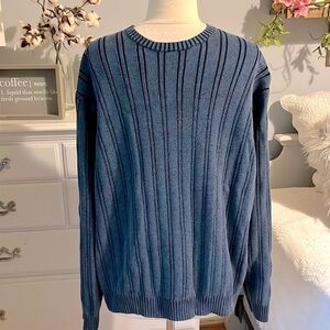 Vintage Blue Sweater Mens Medium Crewneck